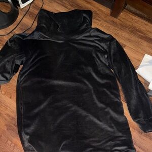 New York & Company Velour Long Sleeve Dress, cowl neck, knee length